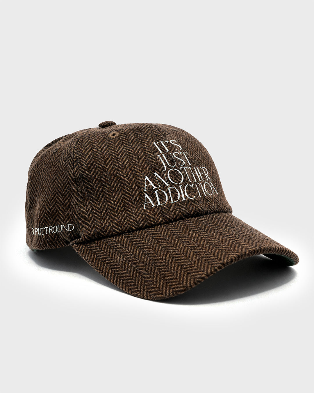 THE LOST BALLS X 3 PUTT ROUND "ADDICTION" CAP - TWEED