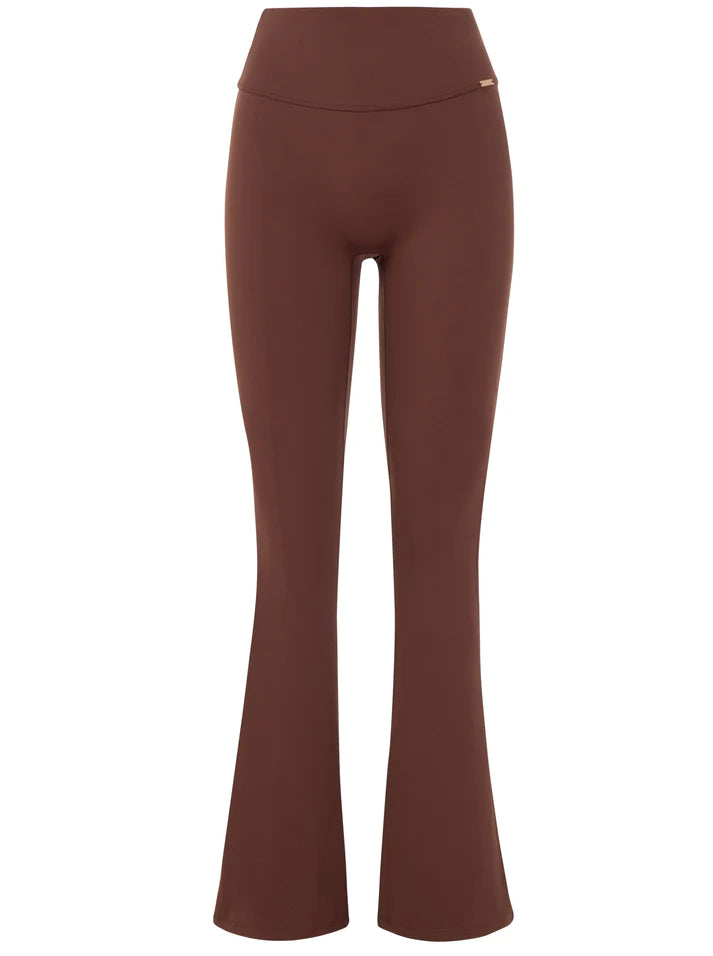 Lia Scrunched Flare Leggings Choco