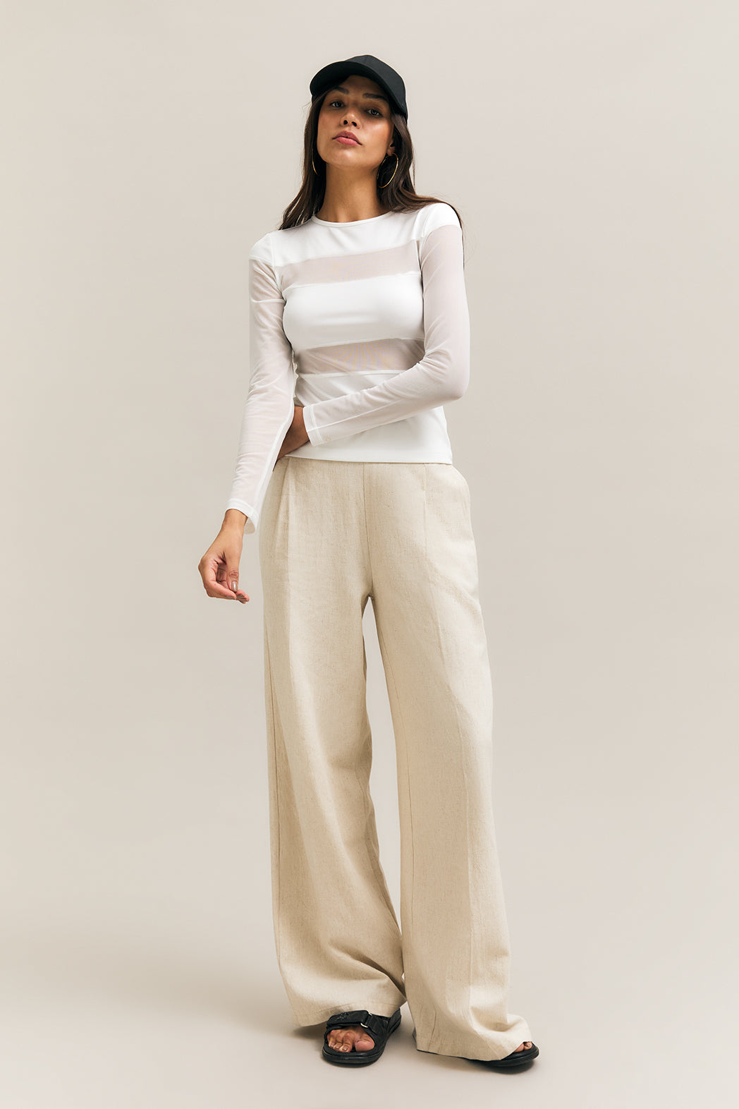 Veil Longsleeve Top White