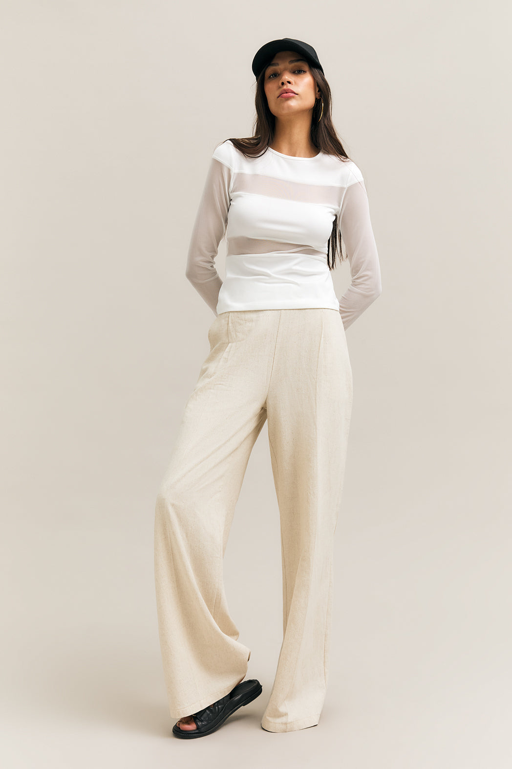 Veil Longsleeve Top White