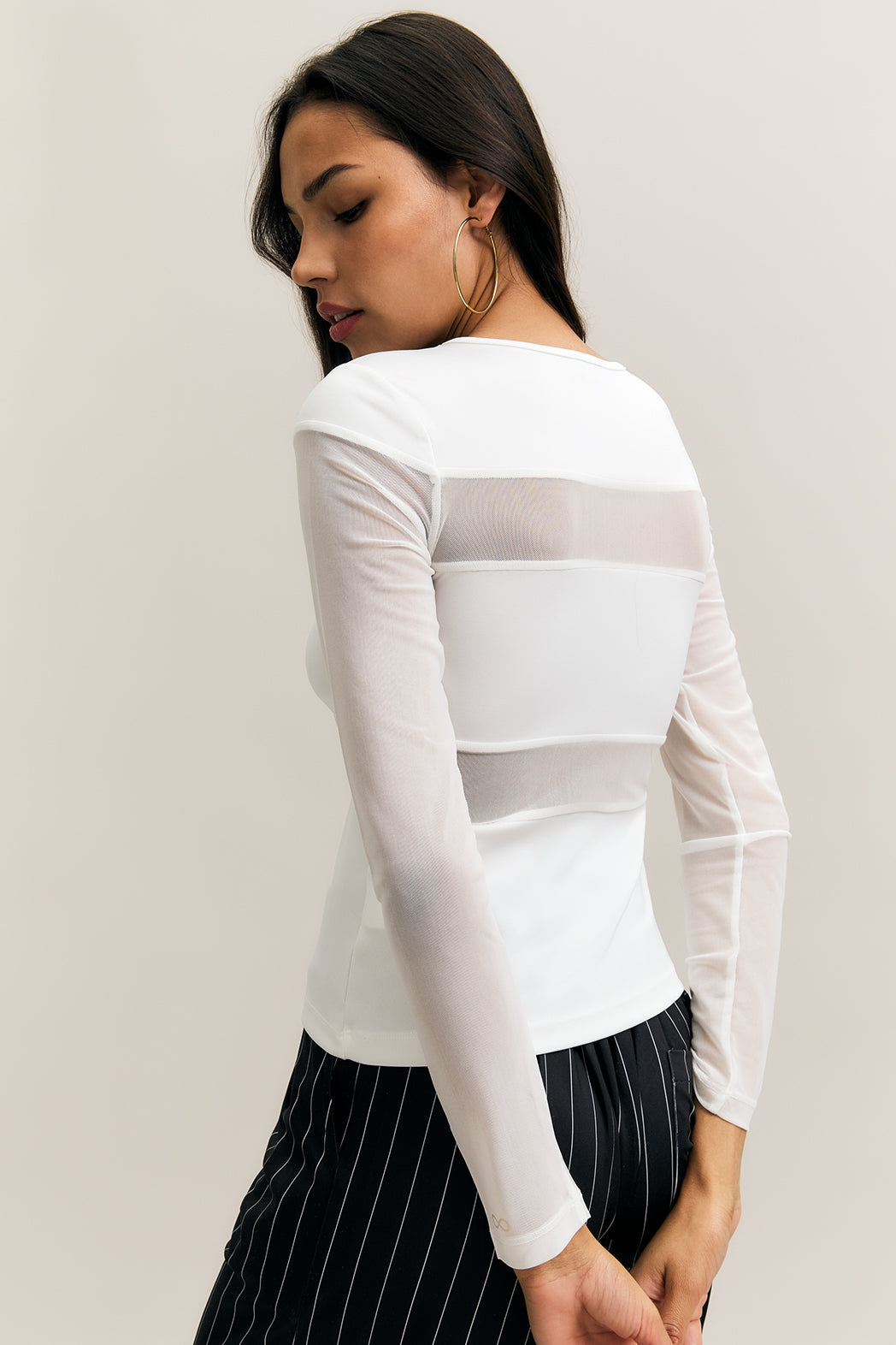 Veil Longsleeve Top White