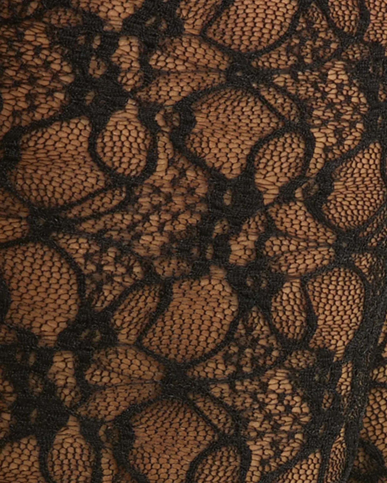 Lace Knee High Socks - Black
