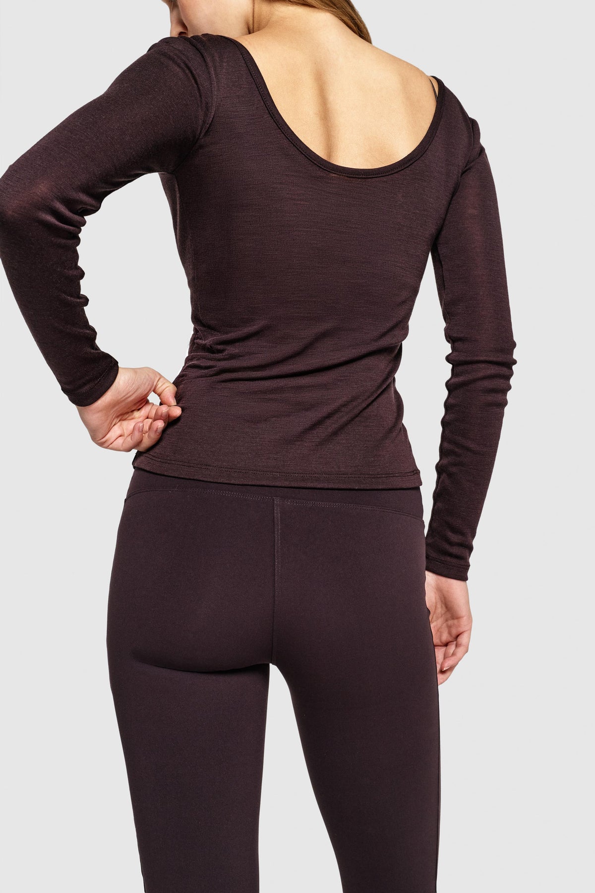 MERINO BALLET TOP - GANACHE
