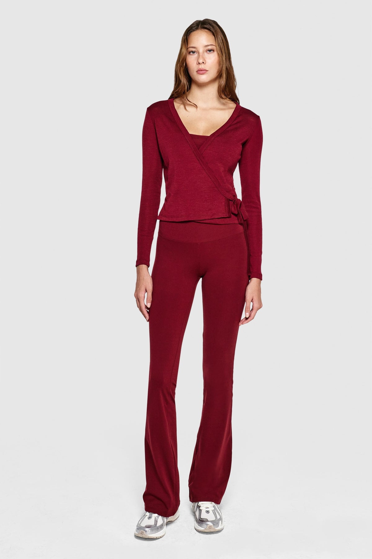 MERINO BALLET WRAP - MERLOT