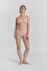 Myrtle Organic Stretch-Cotton Soft Bralette - Dawnlight Coral