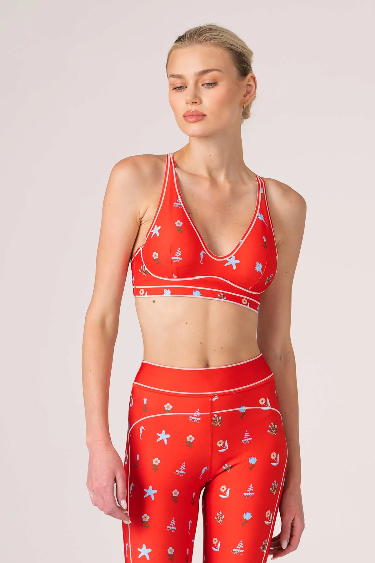 Red Tides Sports Bra