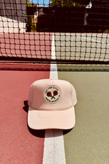 Crossed Rose Patched Trucker Hat