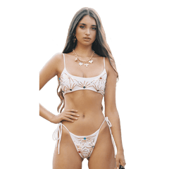 Talia White Bikini Top