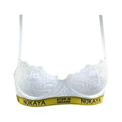 Born in Ukraine Lace Balcony Bra White