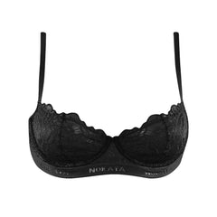 Born in Ukraine Lace Balcony Bra Black