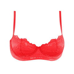Born in Ukraine Lace Balcony Bra Red