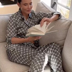 Black Crystal Neo Geo Silk Shirt