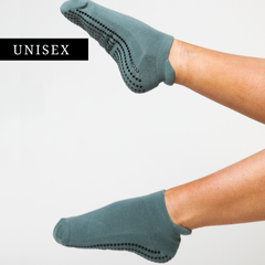 LIGN Unisex Low Rise Grip Socks - Ocean Grey