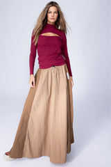 PARACHUTE SKIRT - LATTE BROWN