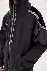 Crochet Zip Up Hoodie