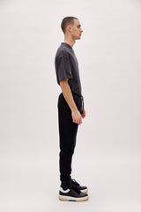 Acid Washed Track Sweatpant - Black