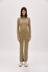 High Neck Bodysuit- Covert Green