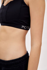 Bra With Stitch Detail - Black