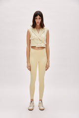 Legging With Stitch Detail - Chino Green