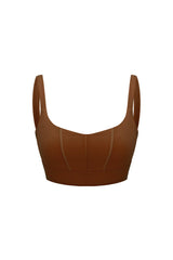 Bra With Stitch Detail - Brown