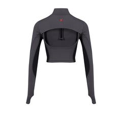 YOUR *ITCH HIGH NECK ACTIVE TOP - ASPHALT