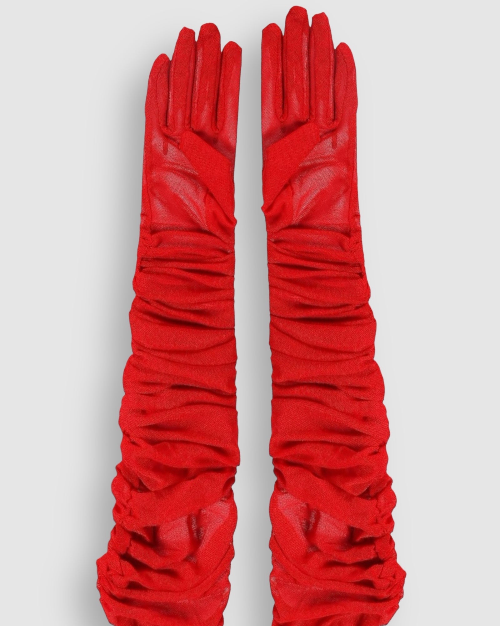 Ariana Ruched Mesh Opera Glove