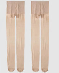 15 Denier Silky Slimming Sheer Tights - 2 Pack - Nude