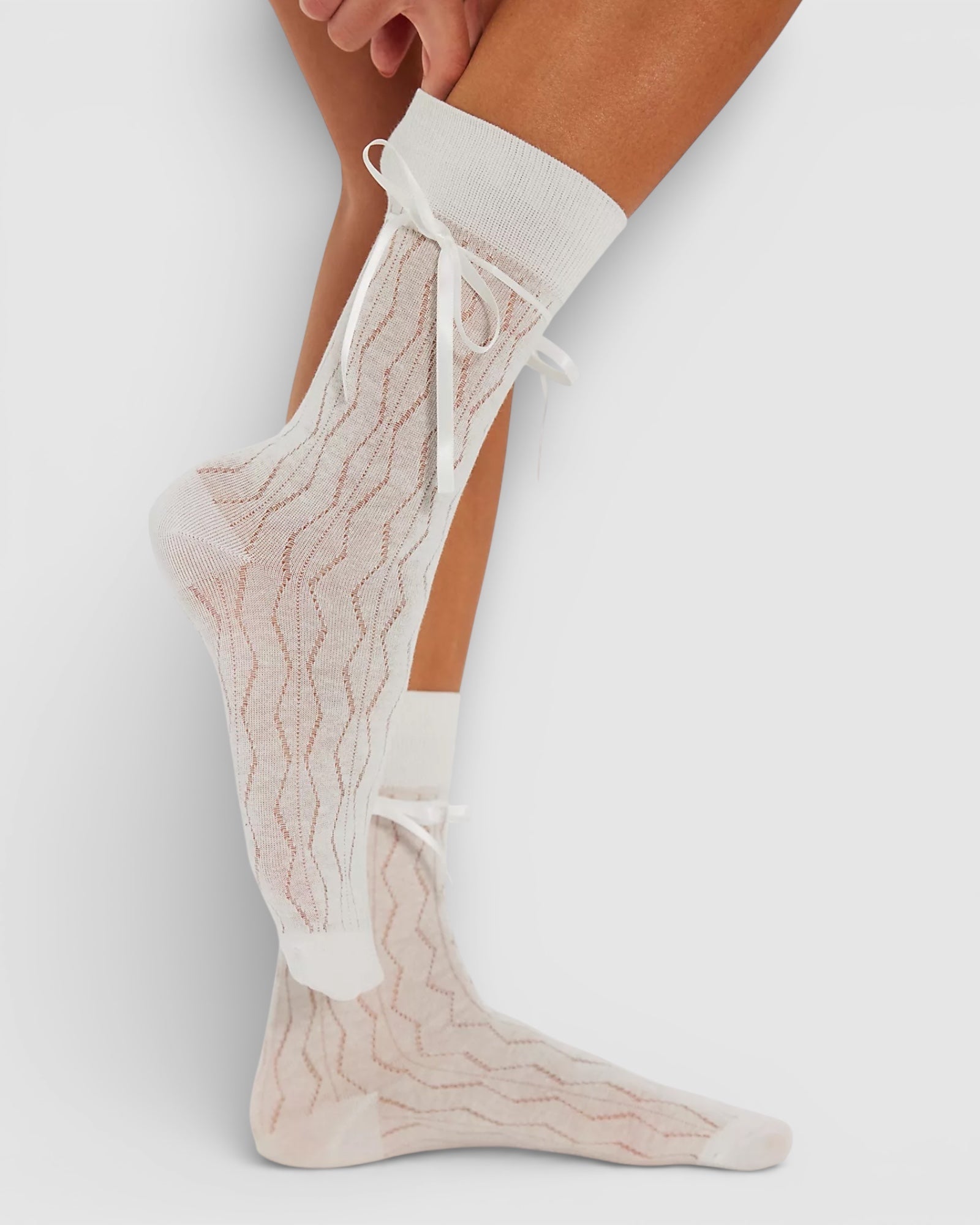 Bella Satin Bow Socks