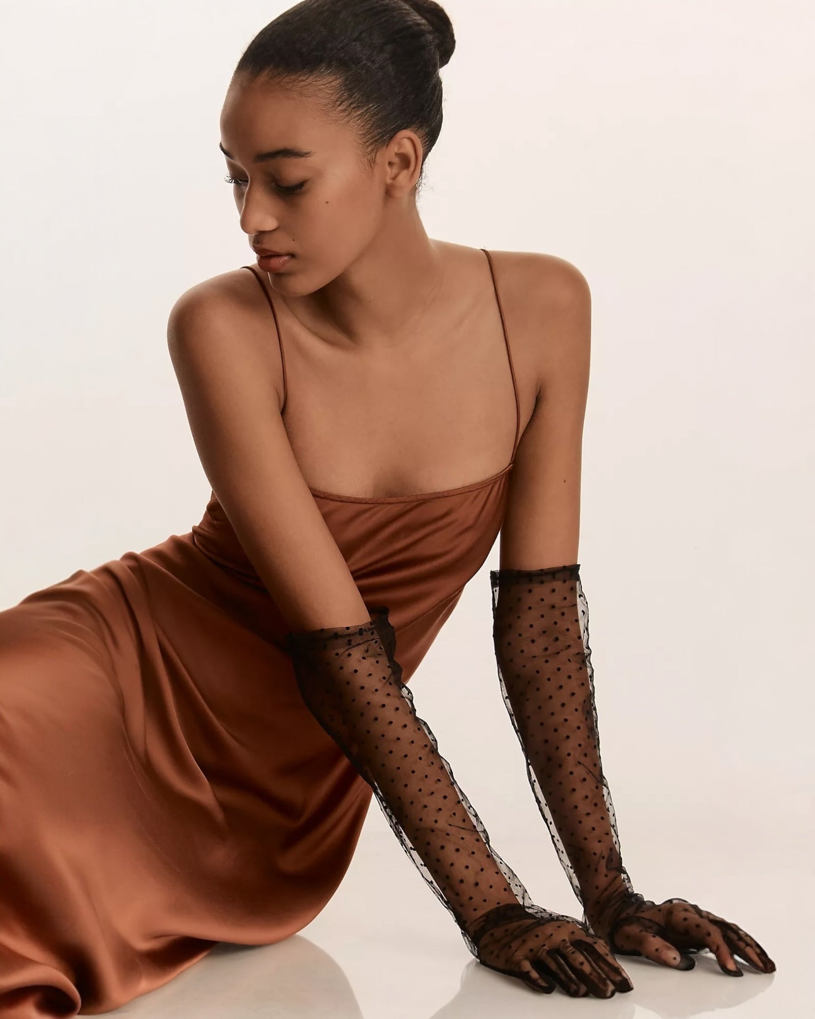 Point D’Esprit Tulle Opera Gloves