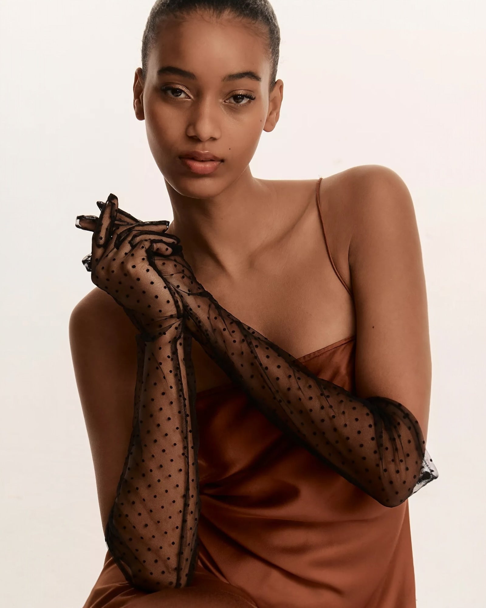 Point D’Esprit Tulle Opera Gloves
