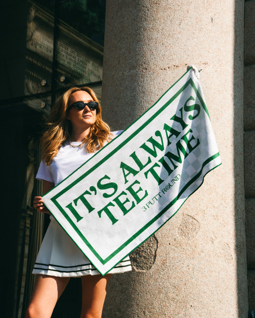 THE "IT'S ALWAYS TEE TIME" TOUR TOWEL - 50CM X 100CM