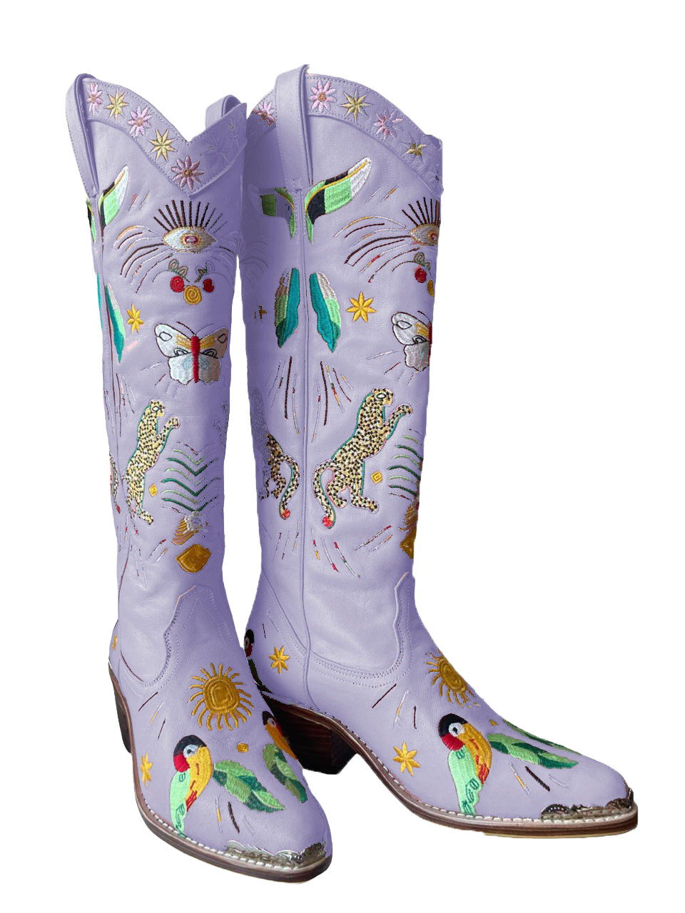 Willow Embroidered Leather Boots