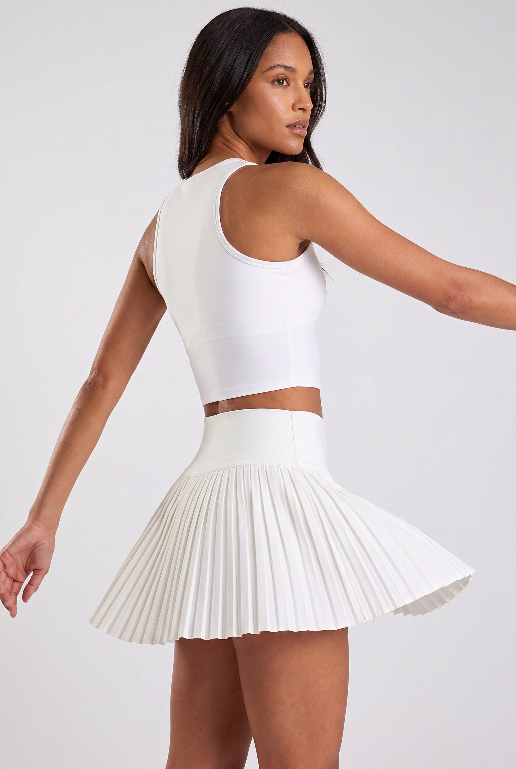 RAYA Racerback Top & Pleated Skirt Set
