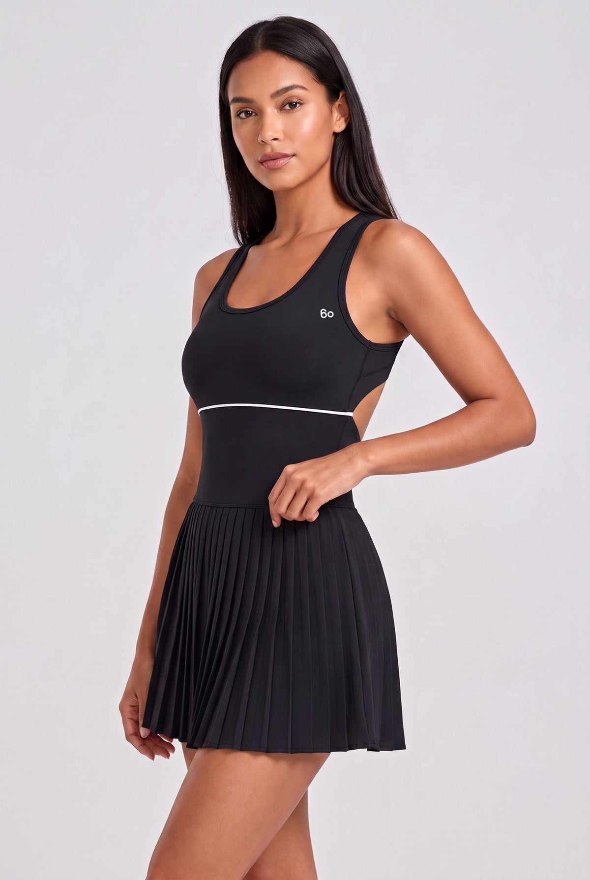 RUBY Piped Tank Pleated Dress