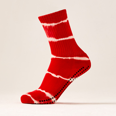 LIGN Charity Tie-Dye Red Tube Socks
