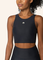 Rhône High Neck Sports Bra Crop Top  Lava Stone