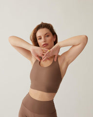 Sustainable Activewear Cleo Top Taupe