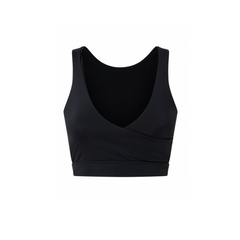 BLACK INK MINERVA REVERSIBLE CROP TOP in ECONYL®