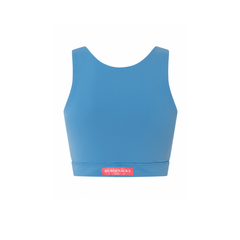 SAPPHIRE BLUE MINERVA FITNESS CROP TOP in ECONYL®