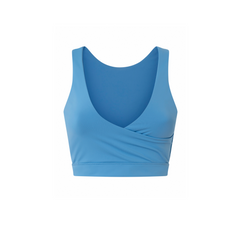 SAPPHIRE BLUE MINERVA FITNESS CROP TOP in ECONYL®