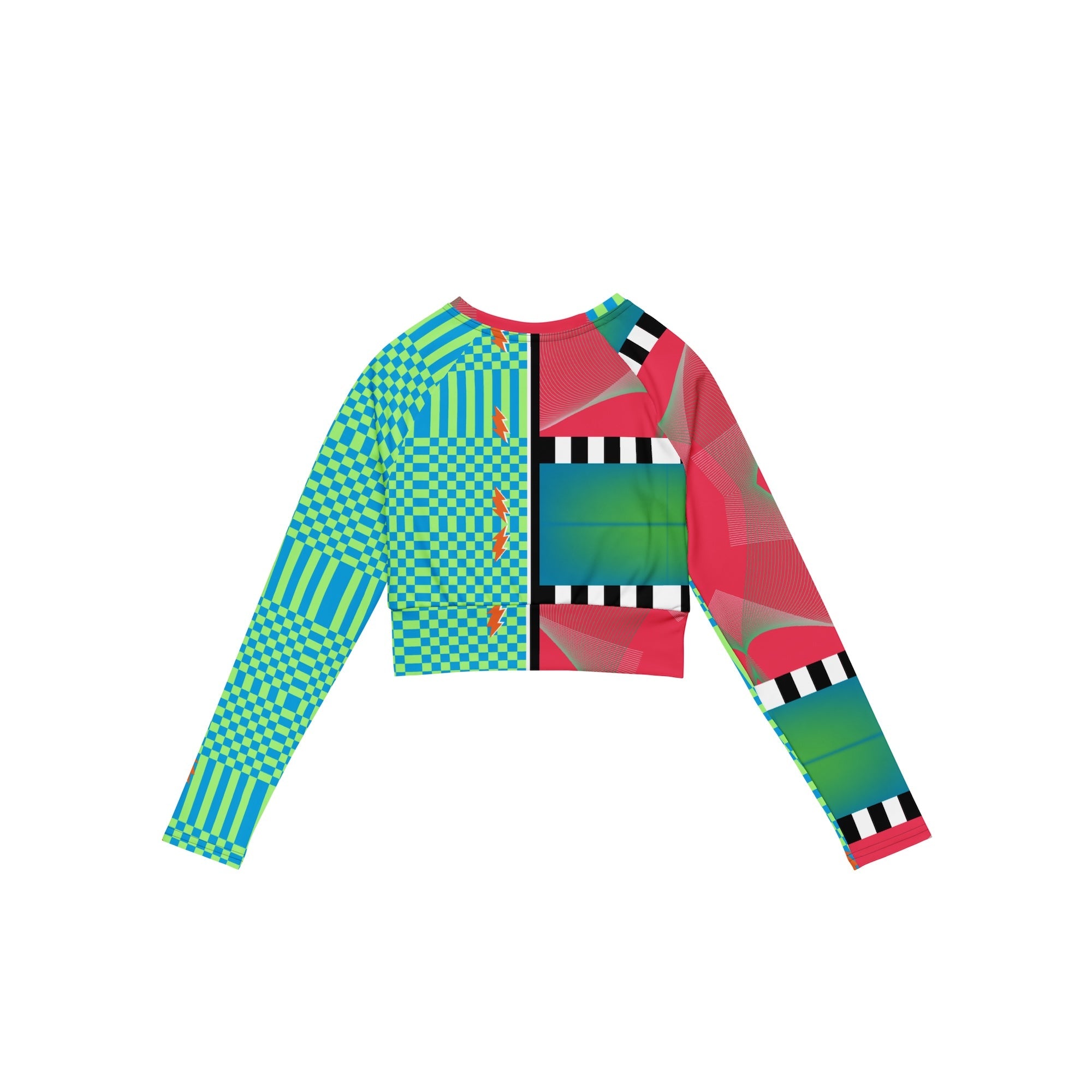 Velodrome Green Long Sleeve Crop Top