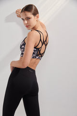 AirRise High Neck Longline Sports Bra - Floral