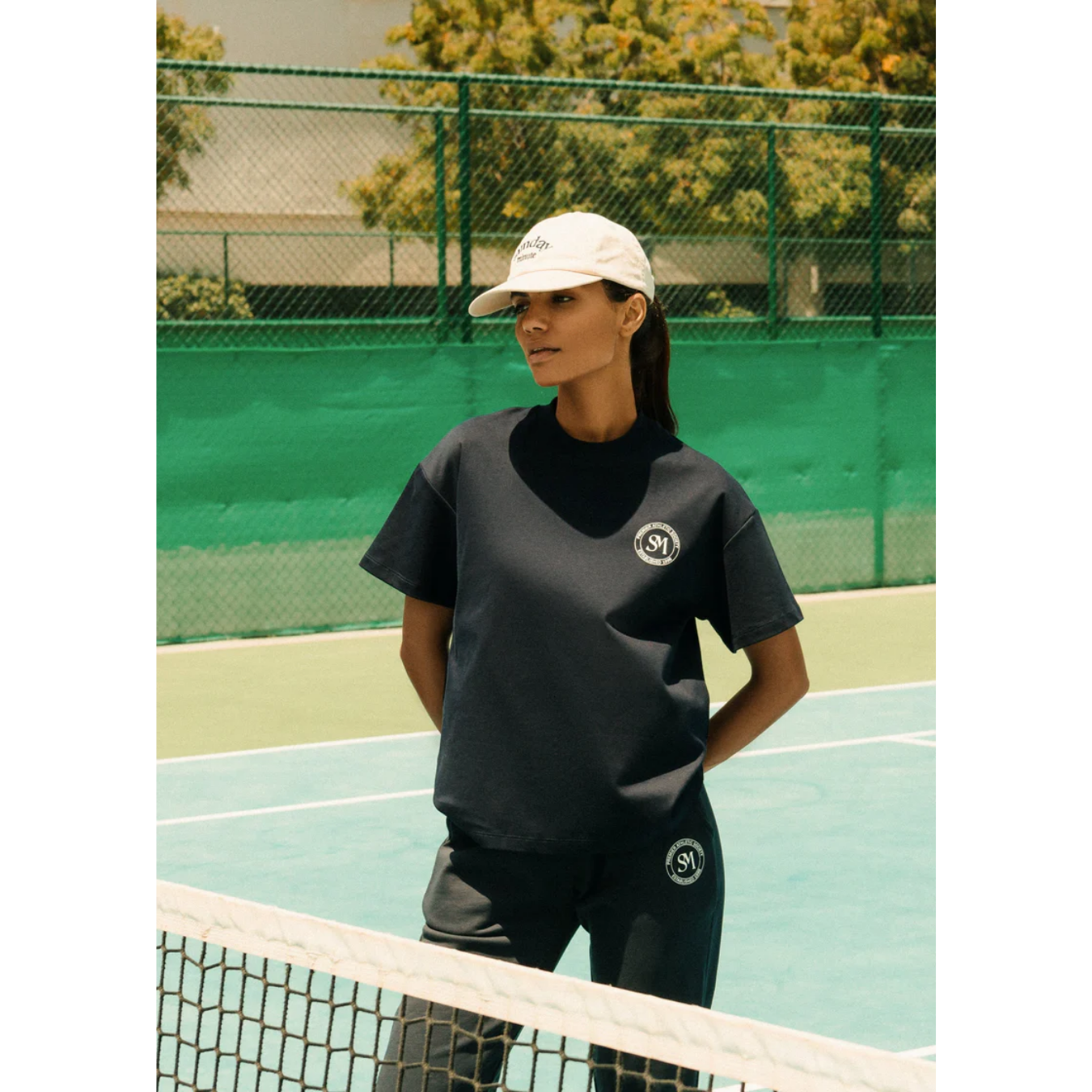 Short Sleeve T-Shirt - Navy Blue/Ivory