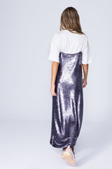 SLIP DRESS - SILVER LILAC