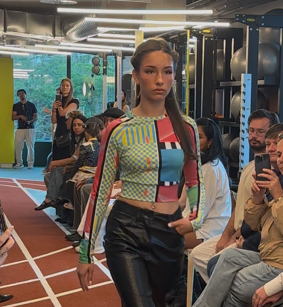 Velodrome Green Long Sleeve Crop Top