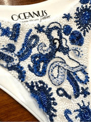 Sea Horse Bikini Top - White