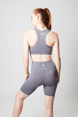 Racerback Sports Bra - Pearl Grey