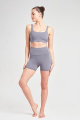 Short Biker Shorts - Pearl Grey