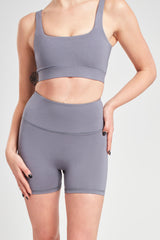 Short Biker Shorts - Pearl Grey