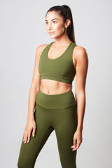 Racerback Sports Bra - Earth Khaki